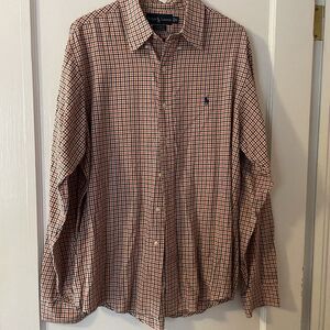 Ralph Lauren‎ Red Blue Gingham XL Buttondown Longsleeved Shirt Professional
